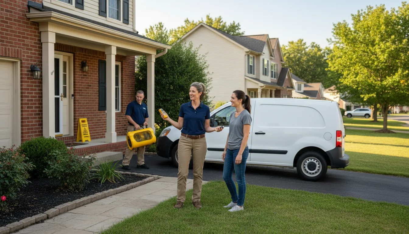 Residential water damage restoration in Rice, VA